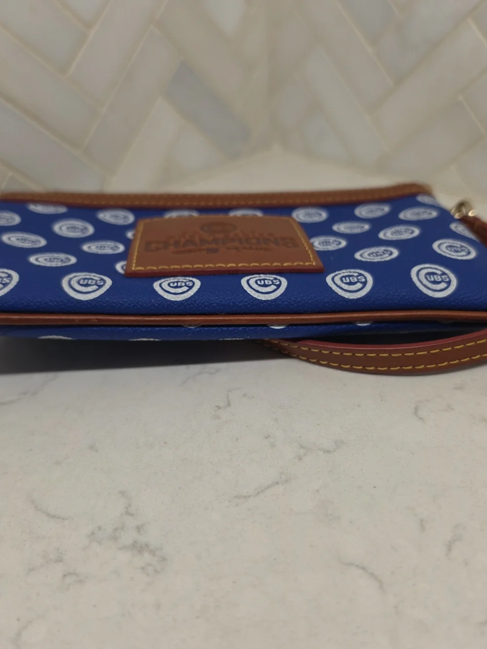 Dooney & Bourke Chicago Cubs 2016 World Series Champions Blue Purse/Wristlet Bag